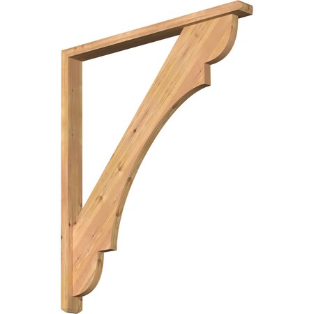 Ekena Millwork Olympic Craftsman Smooth Bracket w/ Offset Brace, Western Red Cedar, 3 1/2"W x 38"D x 44"H BKT0402X38X44OLY04SWR